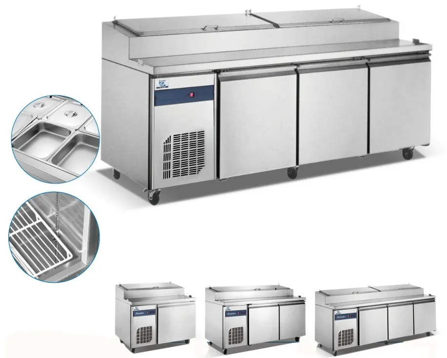 

OEM 250L 2 doorcommercial refrigerator commercial stainless steel wall mounted commercial refrigerator with 180w