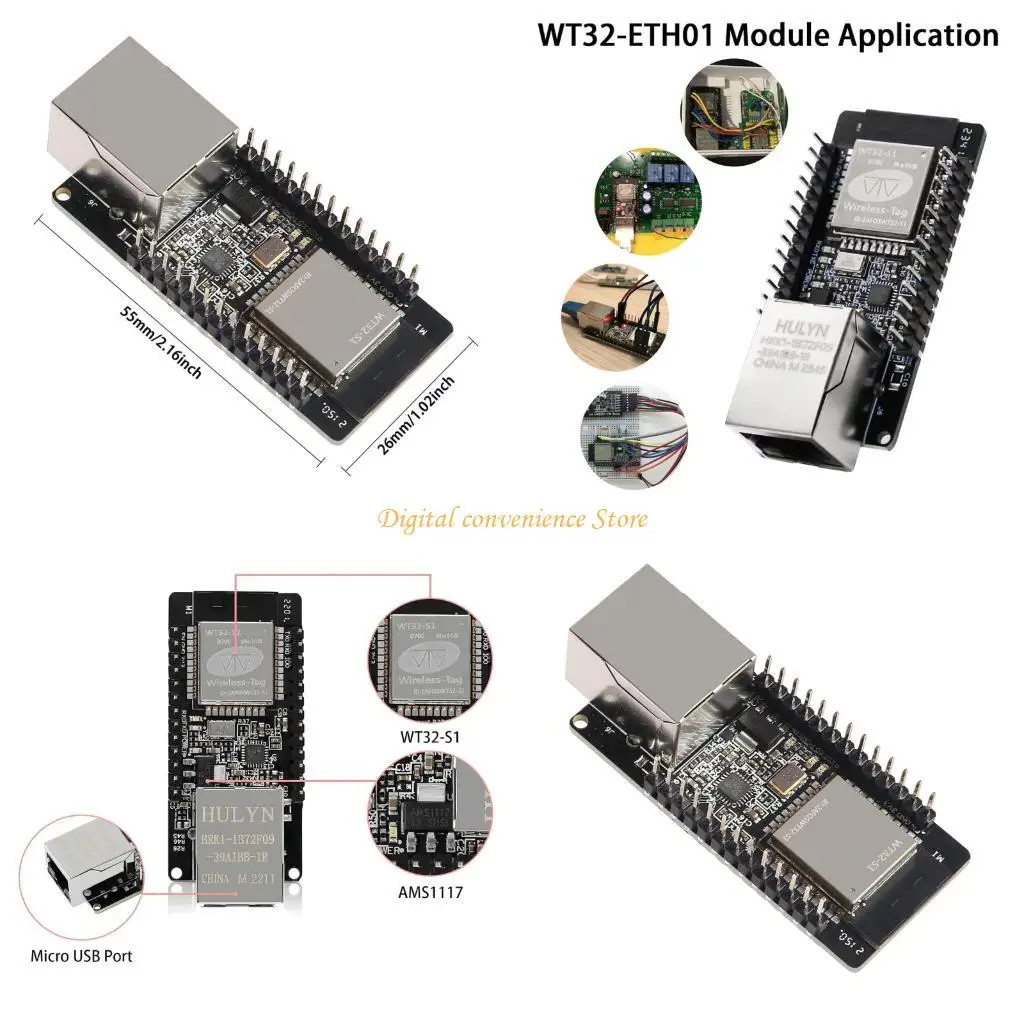 

Эффективная встраиваемая сетевая плата 97QA WT32 ETH01 с поддержкой нескольких протоколов