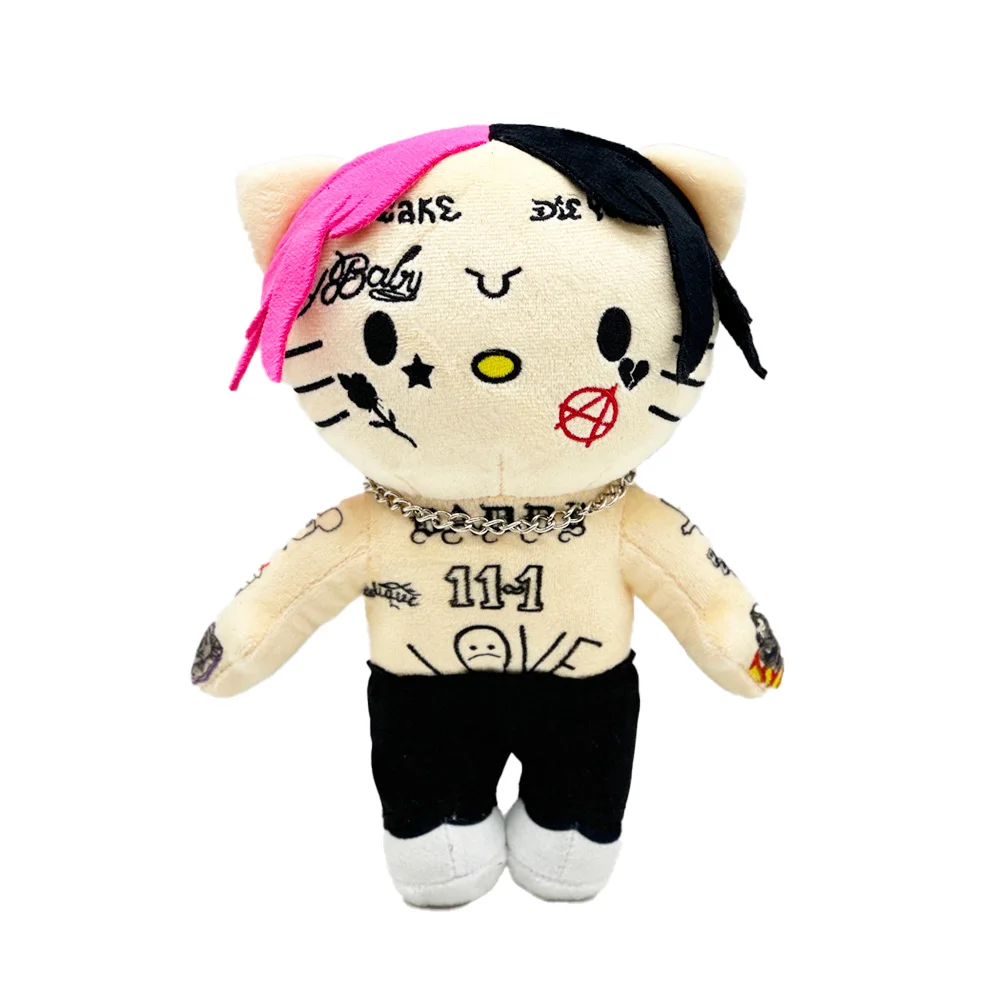 Neue 26 cm Hello Kitty Lil Peep Plüschpuppe Figur Stofftiere Niedliche Jungen Mädchen Fans Sammeln Sie Geschenke