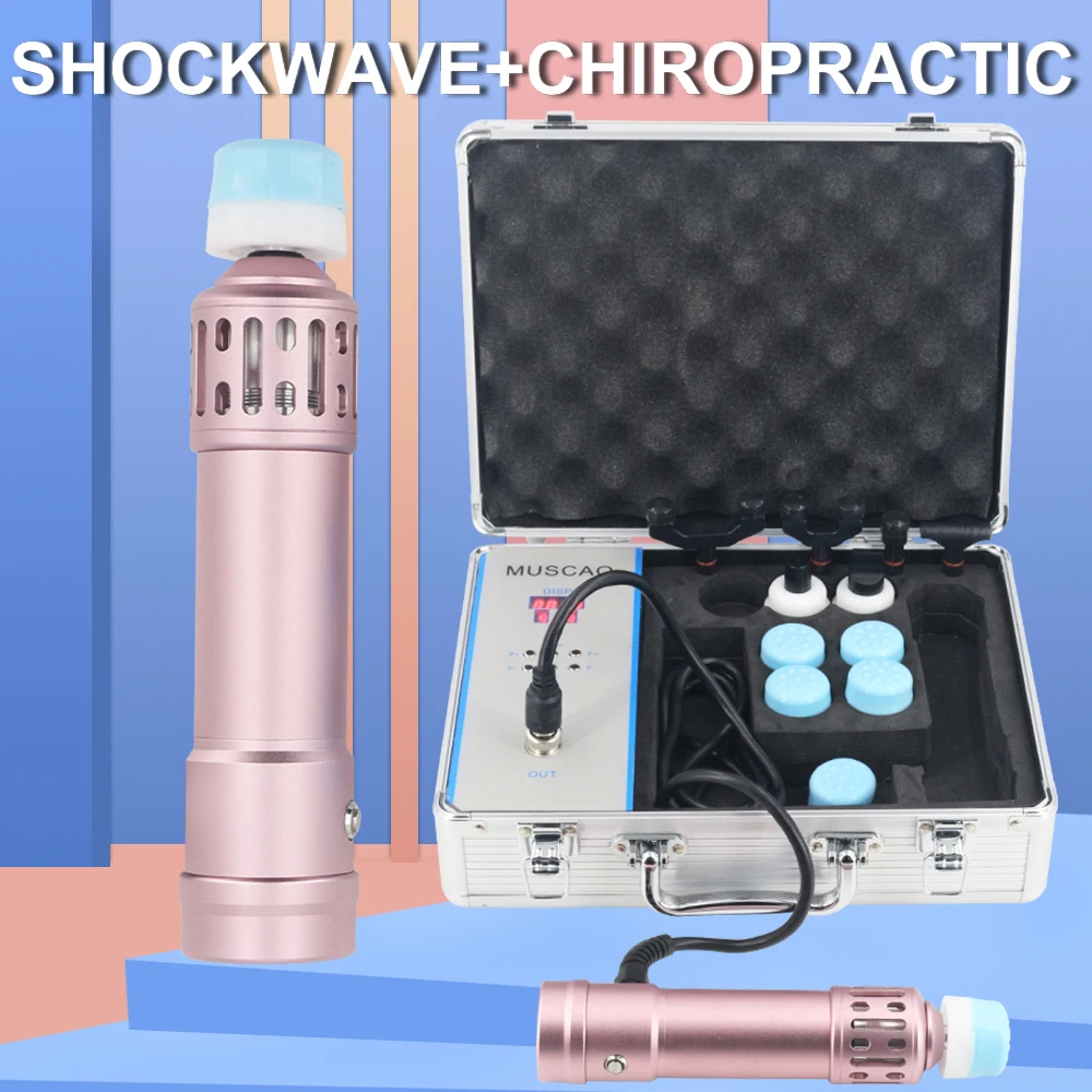 Shock Wave Chiropractic Gun 2 IN 1 For ED Massager Shockwave Therapy Machine Improve Tendonitis Relief Pain Massage Tools New