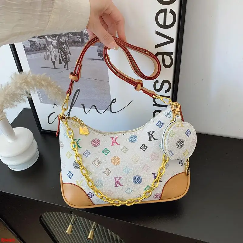 مطبوعة زلابية حقيبة سلسلة حزام تحت الإبط محفظة للنساء واسعة Crossbody حمل لوكس يوم إلى ليلة حقيبة تنوعا حقيبة كتف ​