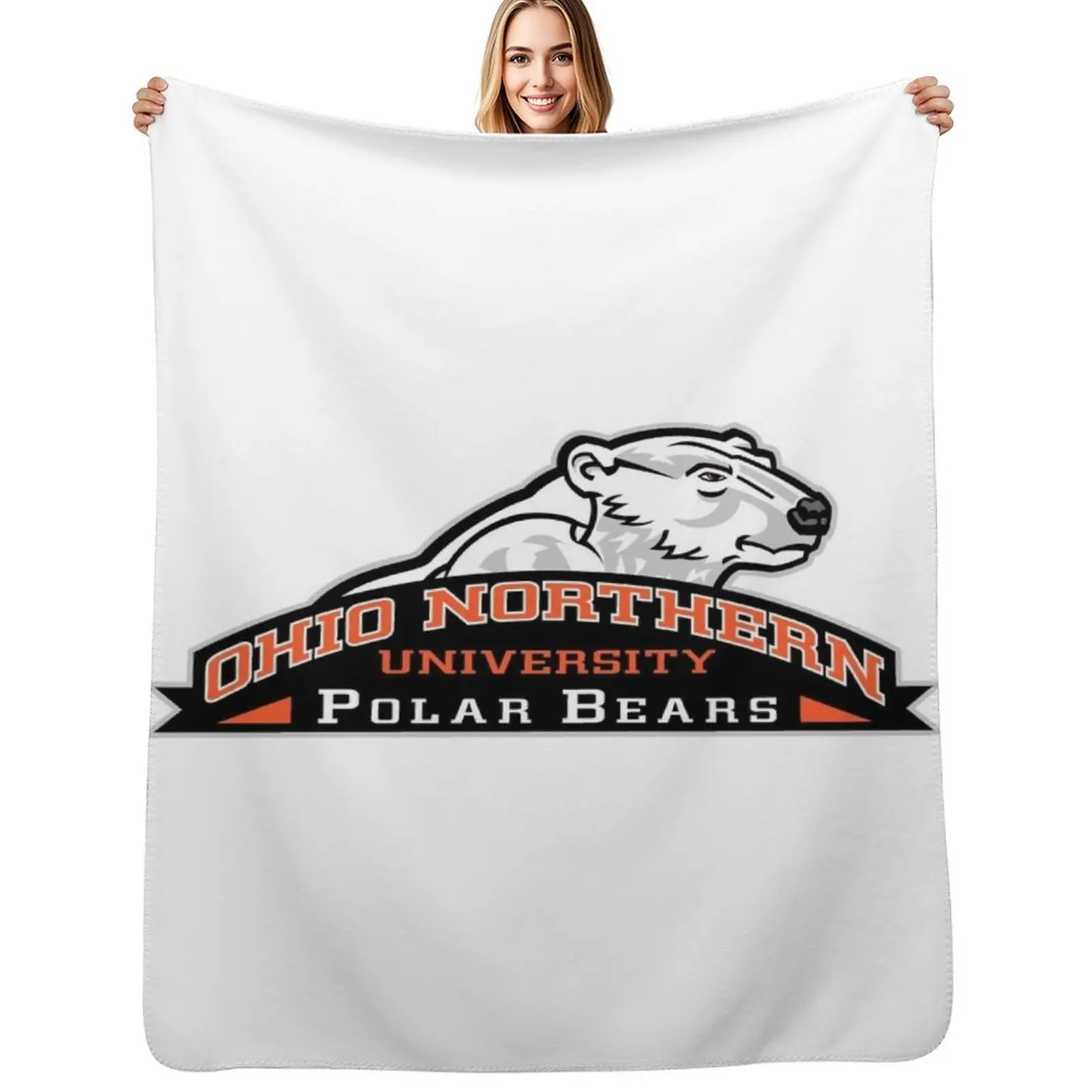 Ohio Northern polar bears Throw Blanket Luxury Throw Retros Decorative Throw Winter beds Designers Hairys Blankets
