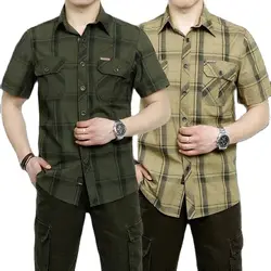 Camisa de secado rápido para hombre, camisa de manga corta táctica impermeable para senderismo al aire libre, caza de combate