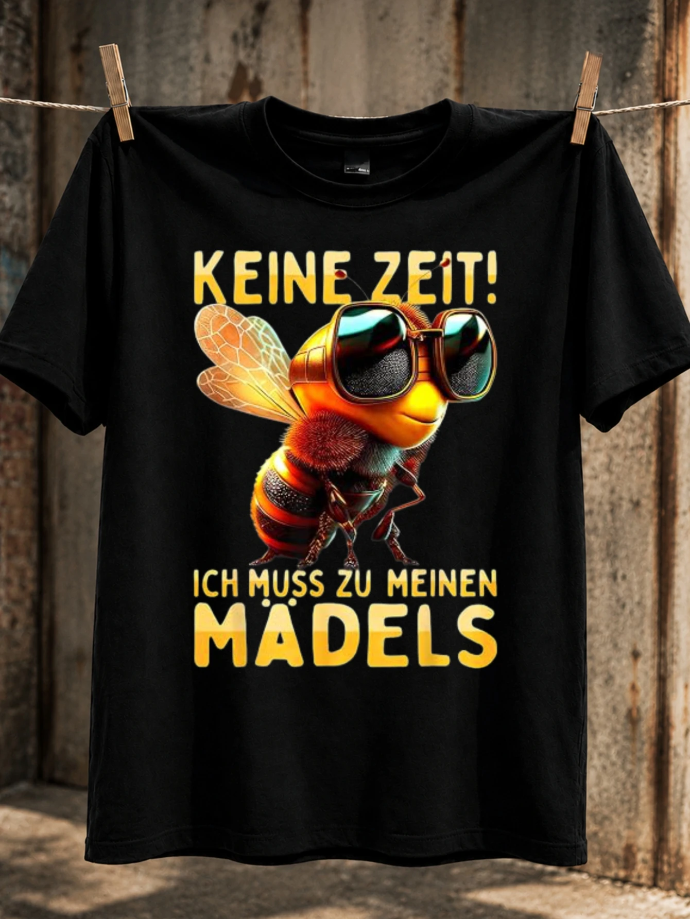 Футболка унисекс с надписью «Keine Zeit Madels cool bee in with German girlsfirst quote busy friend humor theme»
