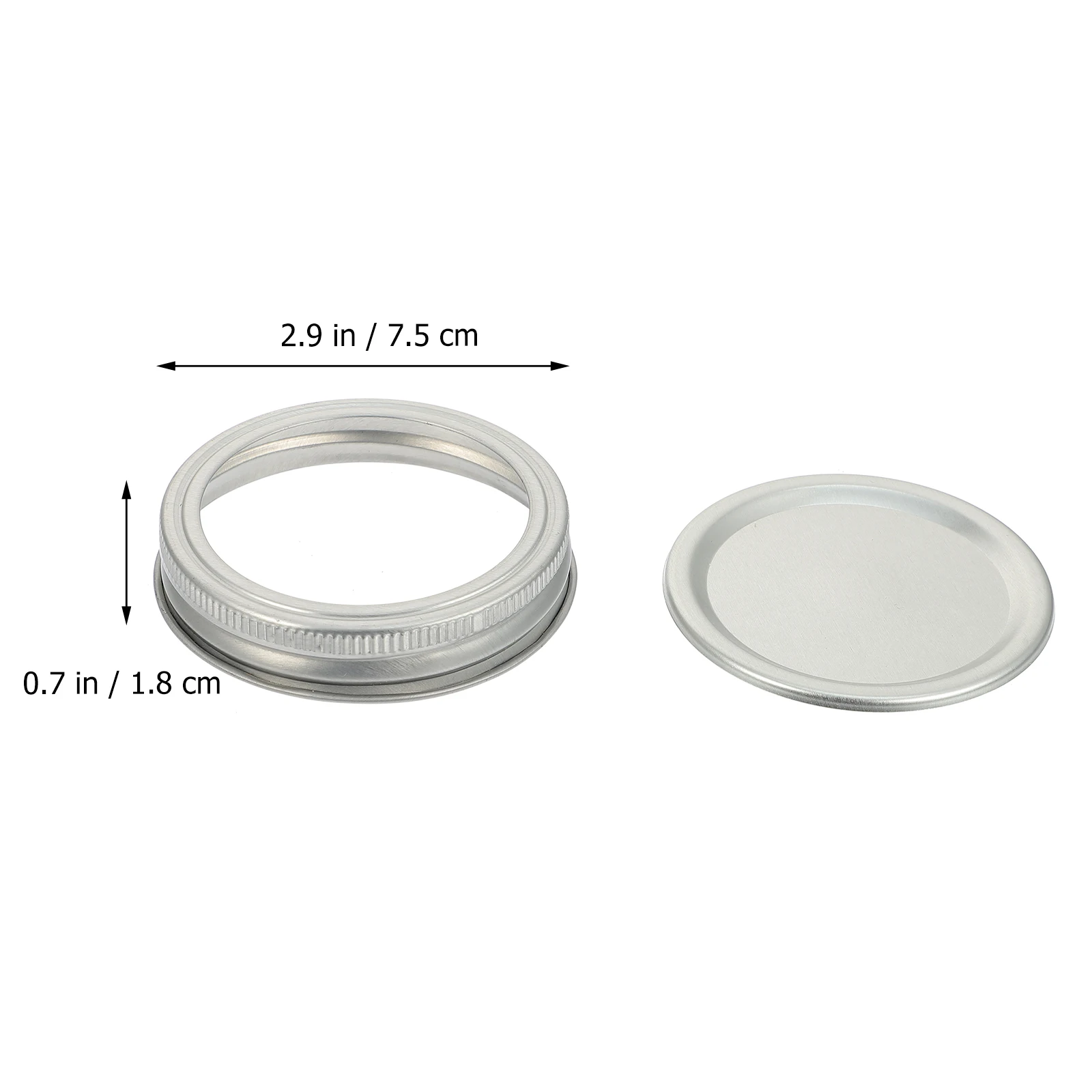 

12 Sets 70mm Tinplate Lids Canning Jars Silver Sealed Rings Bands Replacement Sauces Fruits Spices Sweets Tea Storage Durability