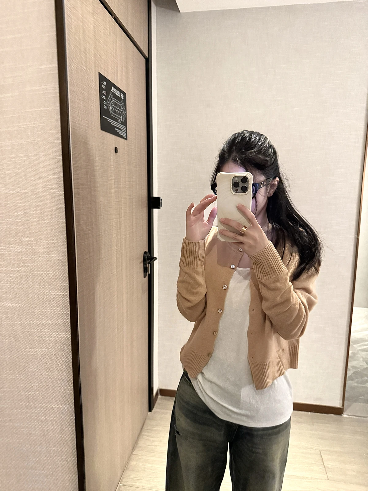 

Женский вязаный кардиган MOMENT00 из хлопка и шерсти, осенний, модный, на пуговицах, однотонный, для повседневной носки