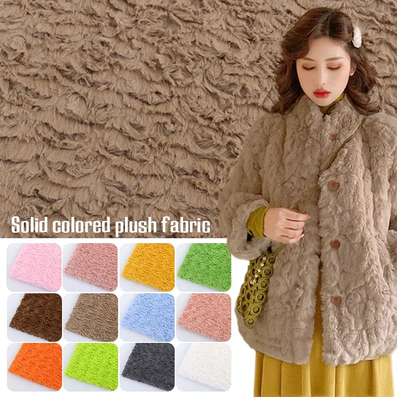 

100*160cm Embossed Microfiber Faux Fur Fabric Imitation Rabbit Fur Fabric For DIY Doll Garment Patchwork Sewing Material