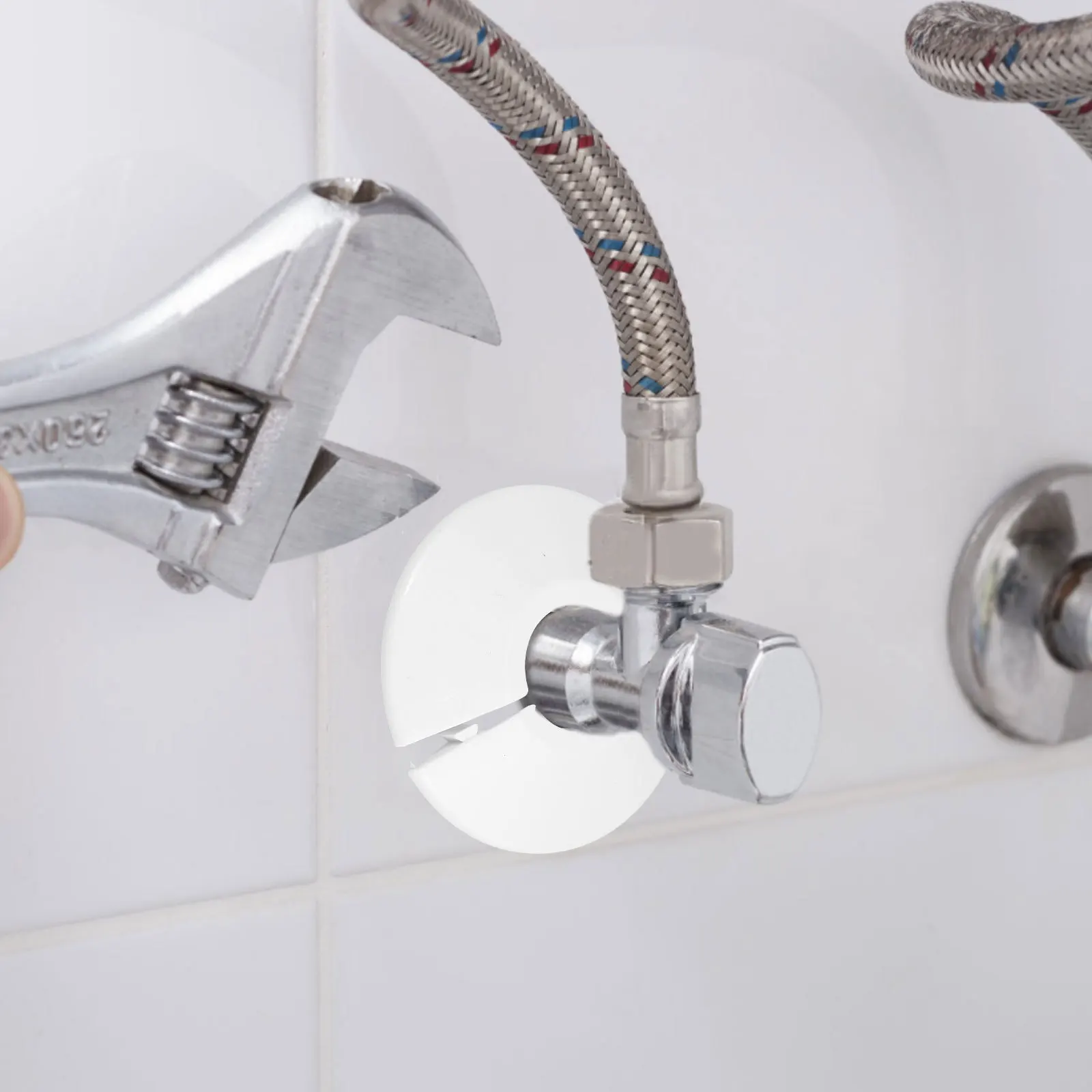 10pcs Pipe Collar Cover For Bathroom Radiator Plastic Flange To Conceal Pipes Valves Drain Covers Waterproof Steam Heater Split