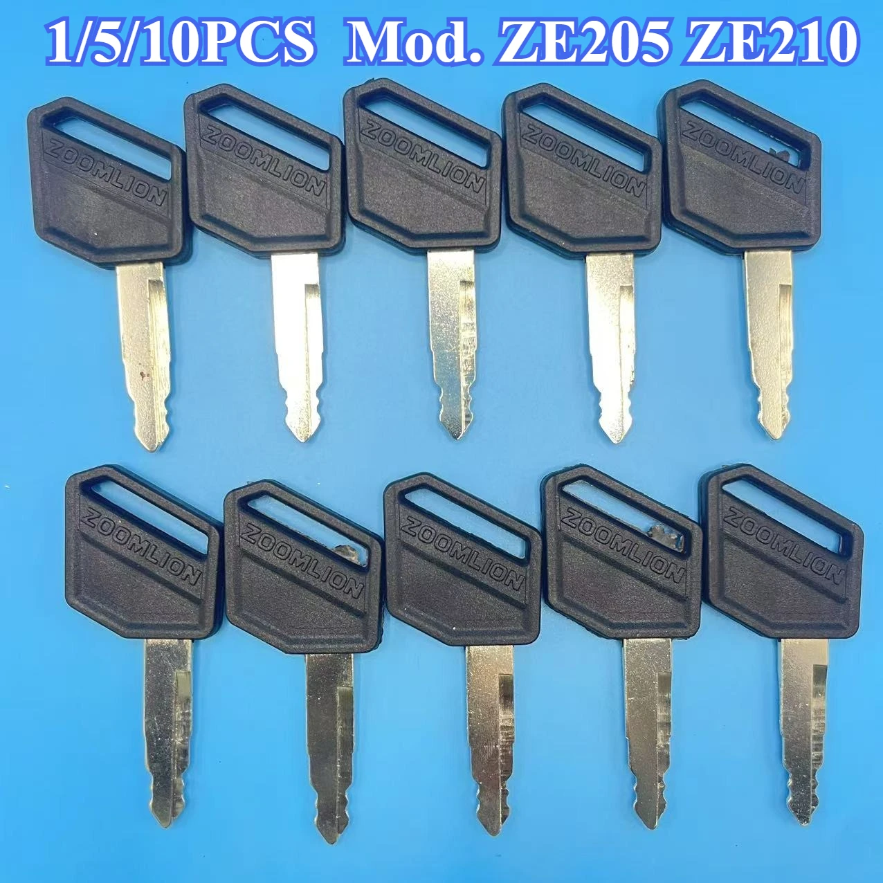 

1/5/10PCS Zoomlion with Models ZE205 ZE210 ZE215 ZE220 ZE230 Open Door Excavator Ignition Key Compatible Heavy Equipment Part