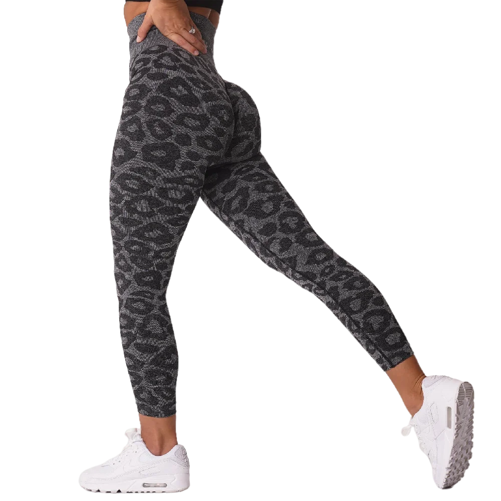 Nvgtn-mallas sin costuras de leopardo para mujer, mallas suaves de entrenamiento, trajes de Fitness, pantalones de Yoga, ropa de gimnasio, deportes