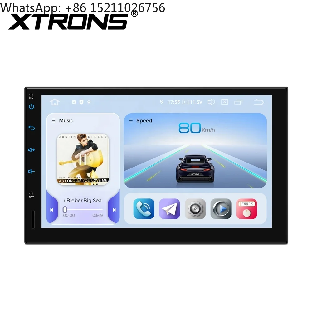- 7 Inch Octa Core Android 14 8GB+256GB Car Navigation System (4G LTE*) Universal Double Din Size TIQ742P