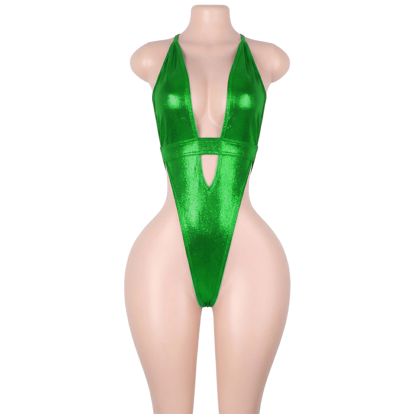 Wholesale Exotic Dance Wear Night Club Costumes Performance Wear Diamond Bodysuits Fishnet G-String Stripper Apparel Thong Set - view 6