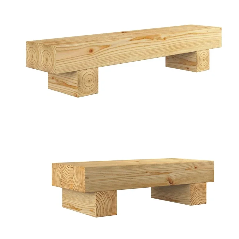 Nordic B & B log coffee table TV cabinet combination modern simple household small apartment living room creative tea table