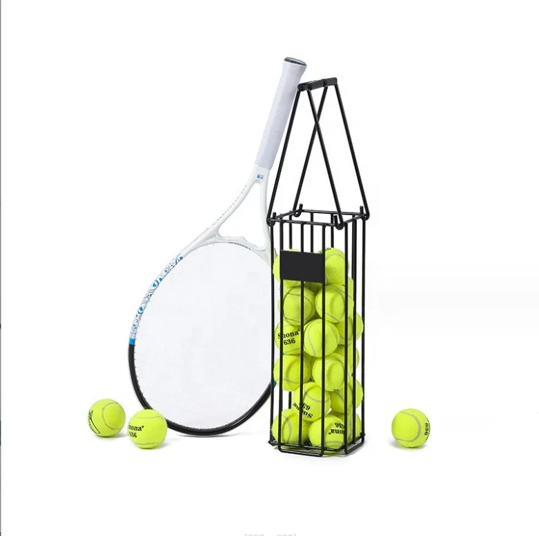 

Portable Automatic Tennis Ball Picker with PU Carry Basket for Ball Collection and Storage Tennis Accessories