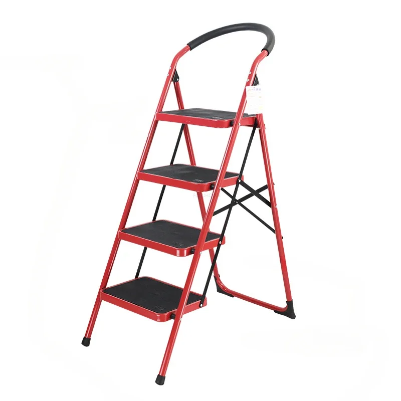 folding Step ladder carbon steel thickened indoor herringbone mobile staircase telescopic ladder multi-function Step Stools