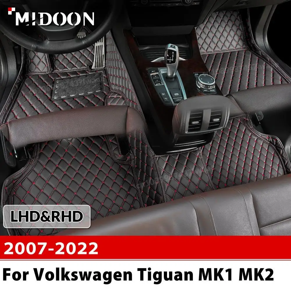 

For Volkswagen VW Tiguan 2007-2016(MK1) 2017-2022(MK2) Custom Car Floor Mat Automobile Carpet Interior Accessories Protective