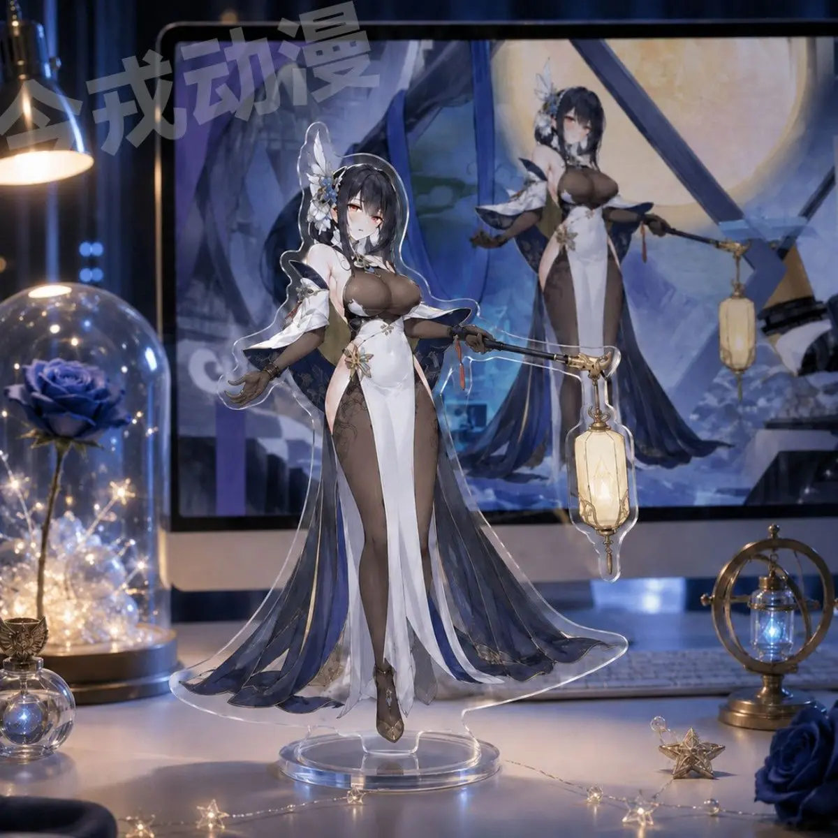 15cm ‌Anime Doujin Stand Figure Azur Lane ROC Yat Sen Acrylic Model Plate Cosplay Collection Desktop Decor Gifts New TTS