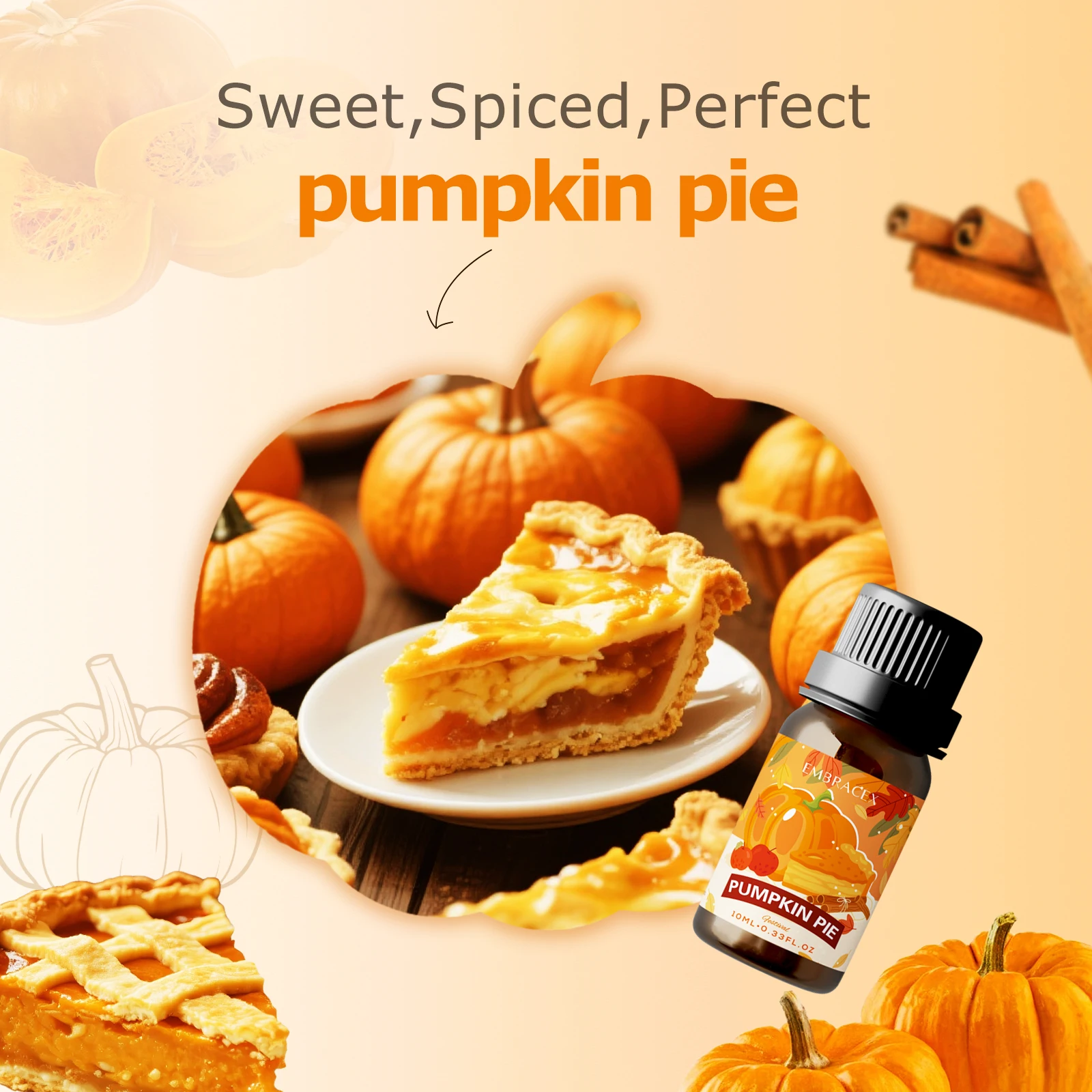 10ml Pumpkin Pie Fragrance Oil - Soap Making Ingredient 评论和价格