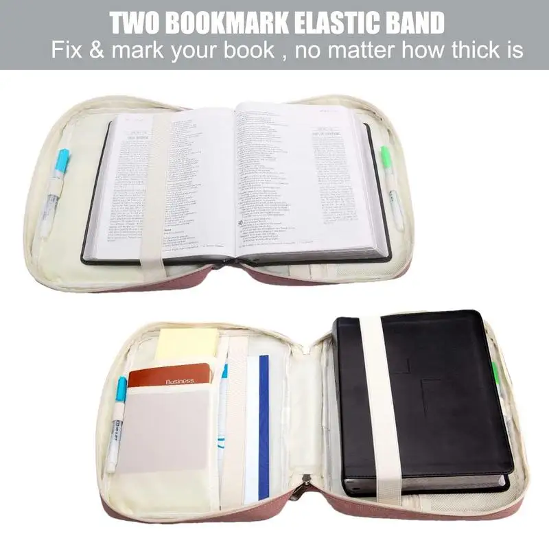 Bible Carrying Bag Waterproof Tablet Storage Bag Water-resistant Study Bible Holder Pockets For Christmas Church Prayer Birthday