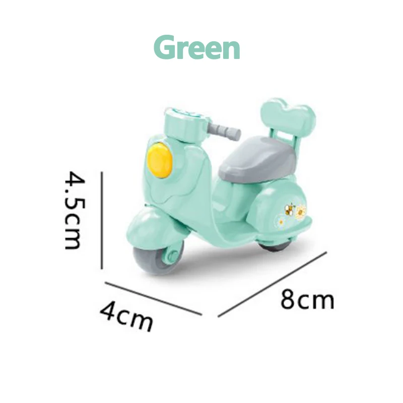 Cartoon Q Moto in miniatura 6 stili Tirare indietro Auto Casa delle bambole Mini modello Resistente alla caduta Giocattolo per bambini Mobili per casa delle bambole Auto