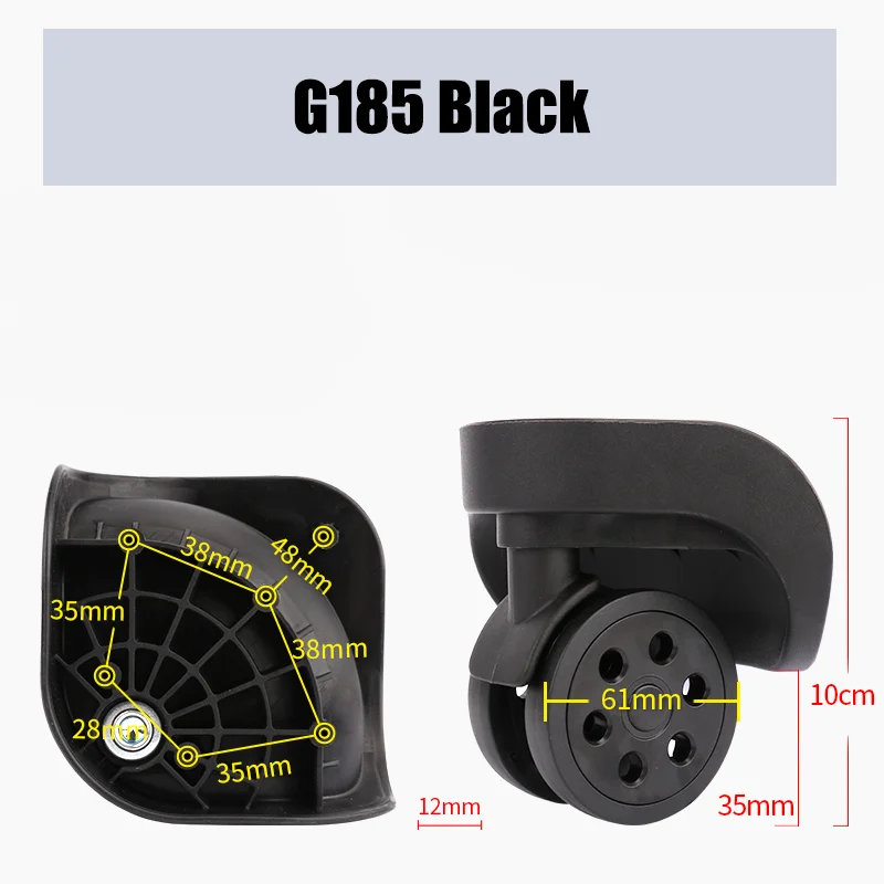 Rongda g185用のユニバーサル交換用ホイール,スーツケース用のスペアパーツ,滑らか,静か,衝撃吸収,ホイールアクセサリー,キャスター