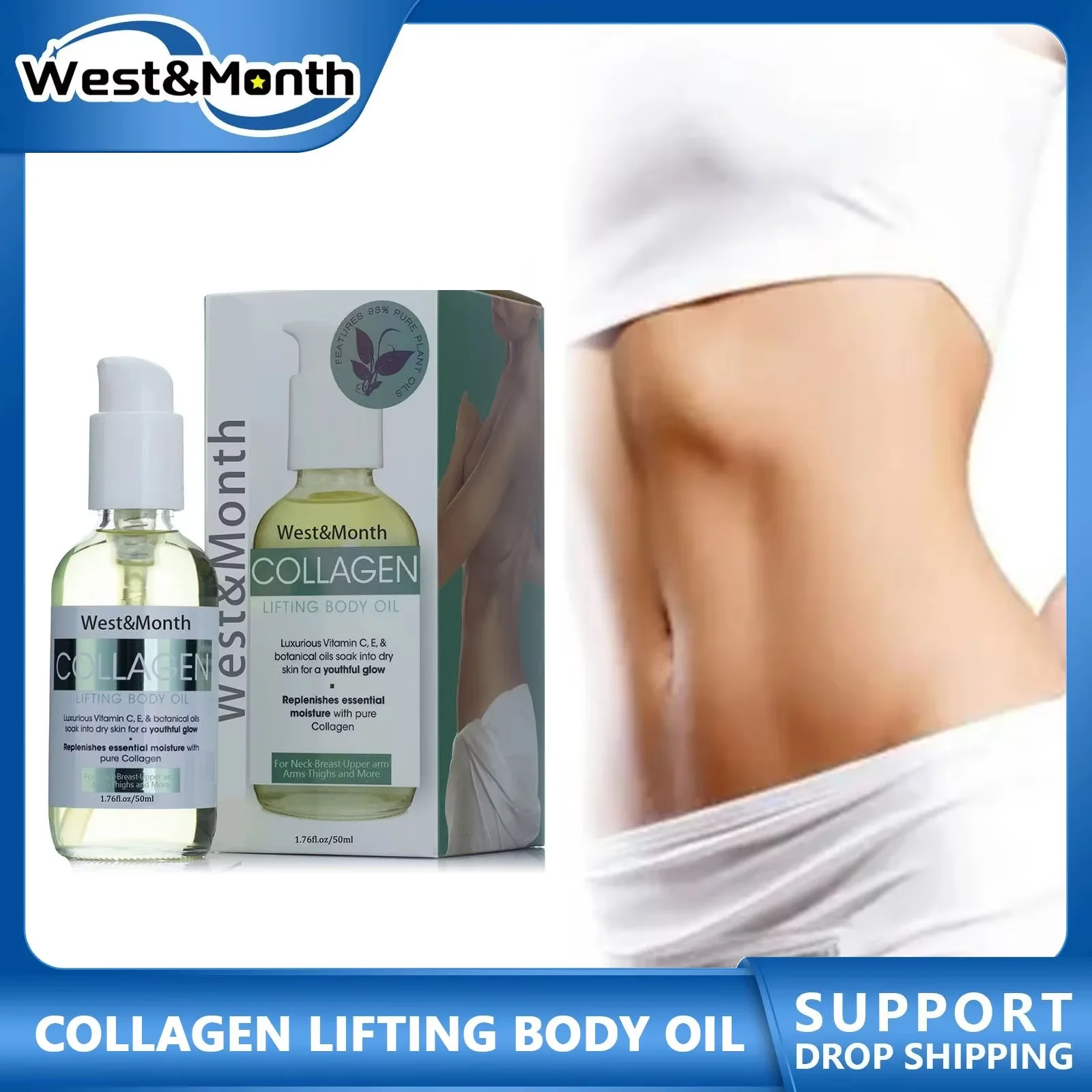 Collagen Lifting Body Oils Tightening Breast Buttock Moisturizing Shape Abdomen Improve Firming Skin Repair Slim Down Care Oil