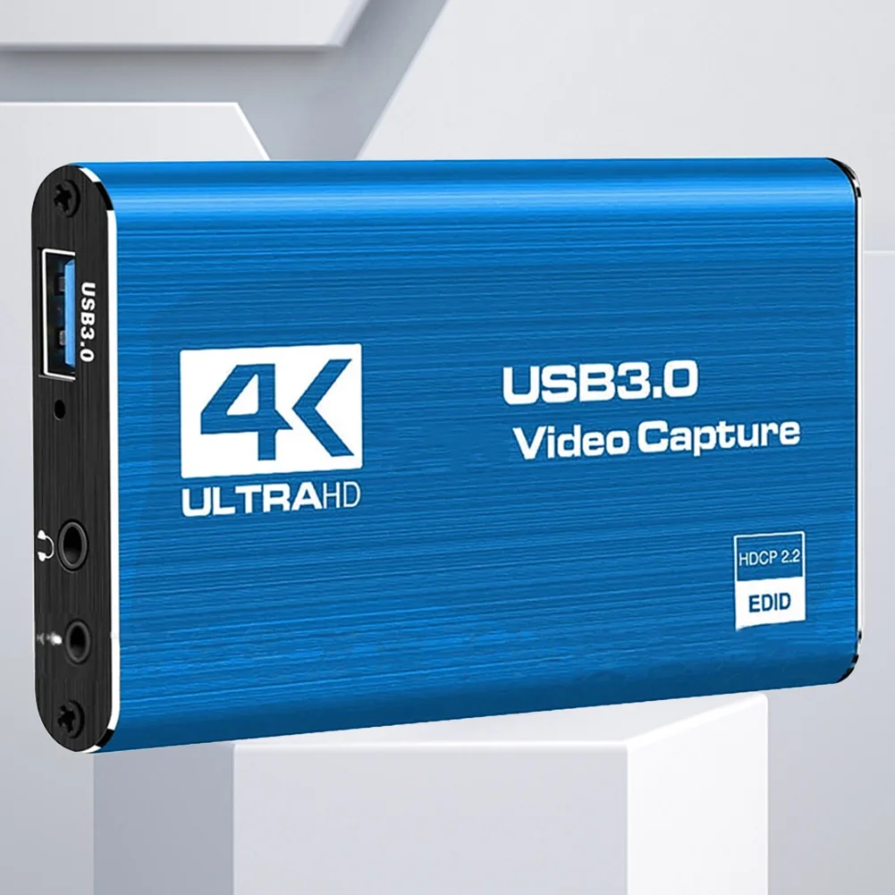 4K HDMI-متوافق USB 3.0 HDTV كاميرا صندوق تسجيل 1080P 60FPS الصوت والفيديو بطاقة التقاط الصوت والفيديو ل OBS التقاط لعبة الصوت هيئة التصنيع العسكري لايف
