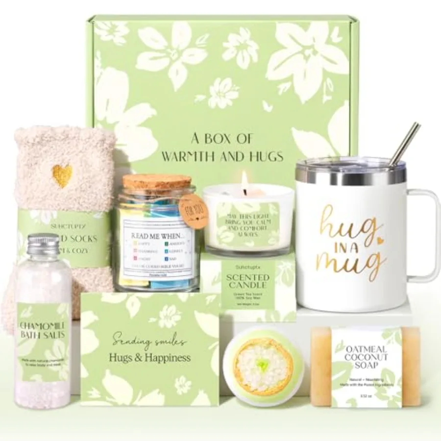 

Подарочные наборы для женщин: уход за собой и восстановление здоровья, 8 предметов, христианские подарки на день рождения для женщин, вдохновляющие идеи для подарков на Рождество для мамы