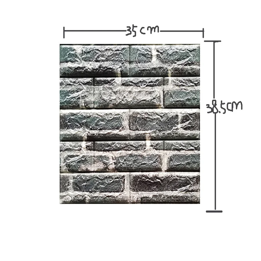 10Pcs 35cmx38cm 3D Wall Stickers Living Room Imitation Brick Waterproof Self-adhesive DIY Wallpaper For Living Room Home Decor