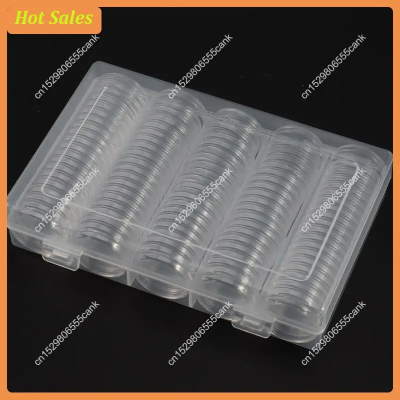 

AA05 5Pcs 17/20/25/27/30Mm Coin Holder, 500Pcs Silver Coin Capsules With Foam Gasket, Professional Coin Case