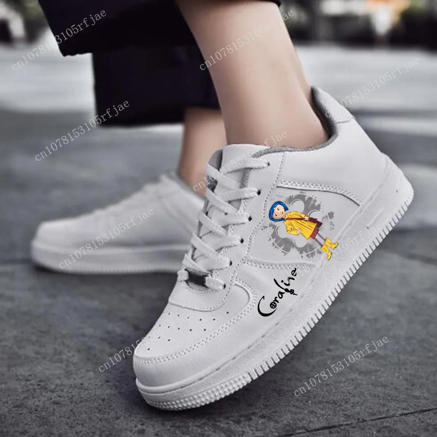 Coraline The Secret Door AF Basketball Men Women Teenager Sports Run High Quality Flats Force Sneakers Lace Up Mesh Custom Shoes