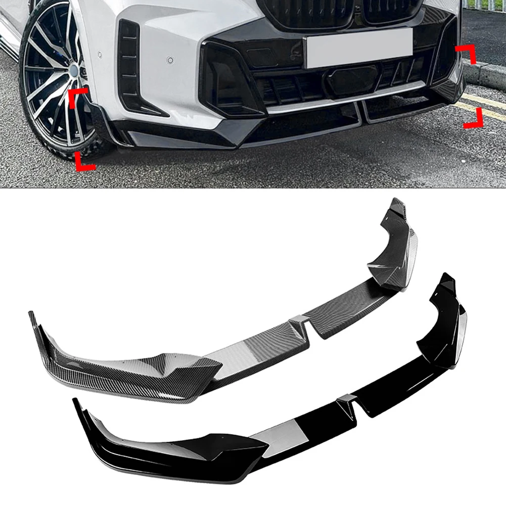 

3PCS Car Front Bumper Lower Spoiler Splitter Lip For BMW X5 G05 LCI M Sport 2023-2024