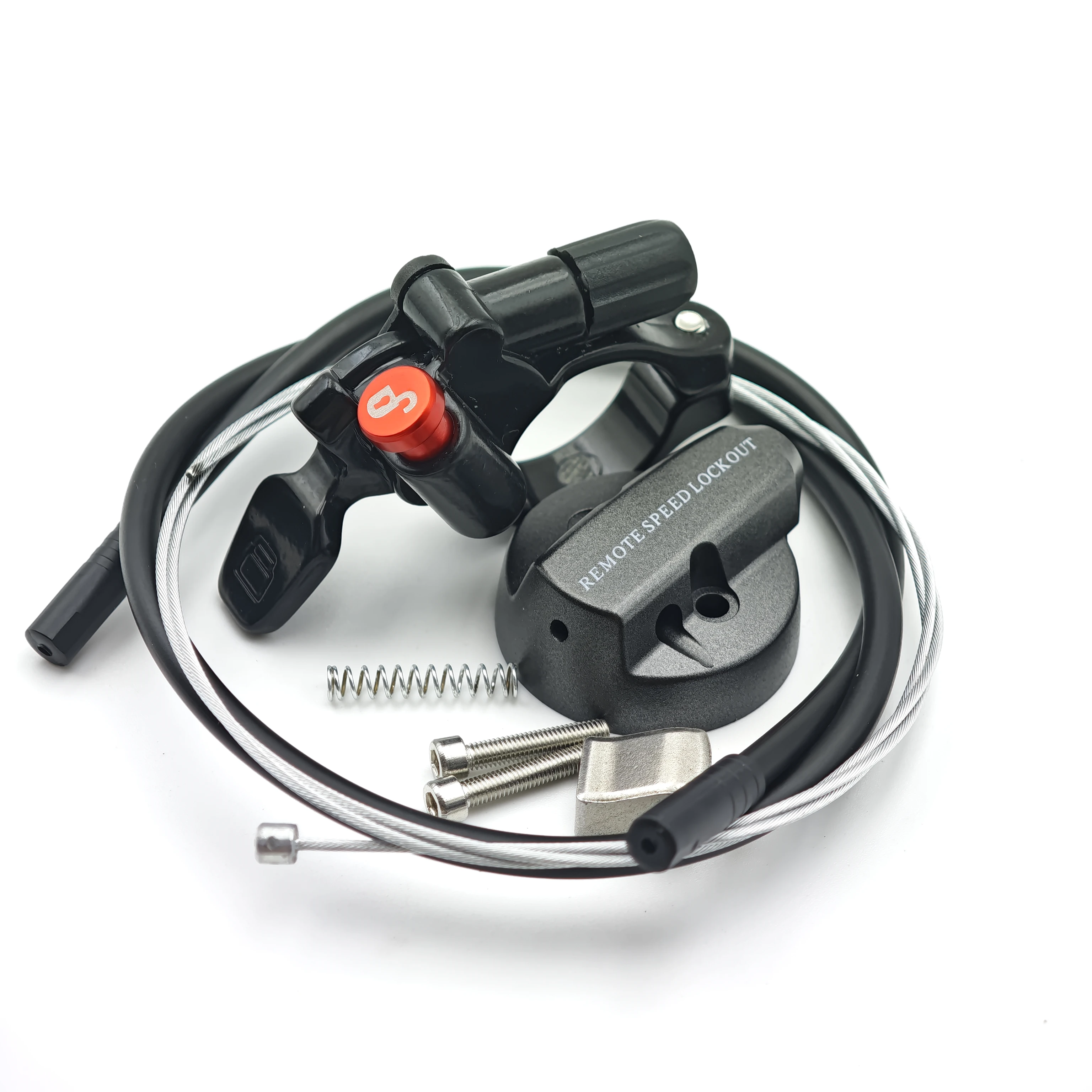 Bicycle Fork Remote Lockout Lever & Cap for 22.2mm Handlebars, for SR Suntour Axon, Epikon (Epicon series), Raidon, XCR, NCX