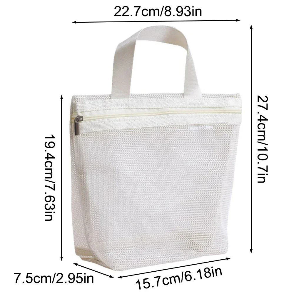 1/2PCS Portable Mesh Shower Bag,Handheld Makeup Pouch | Gym Bag|Storage Bag|Toiletry Bag with Handle,Suitable for Tourism