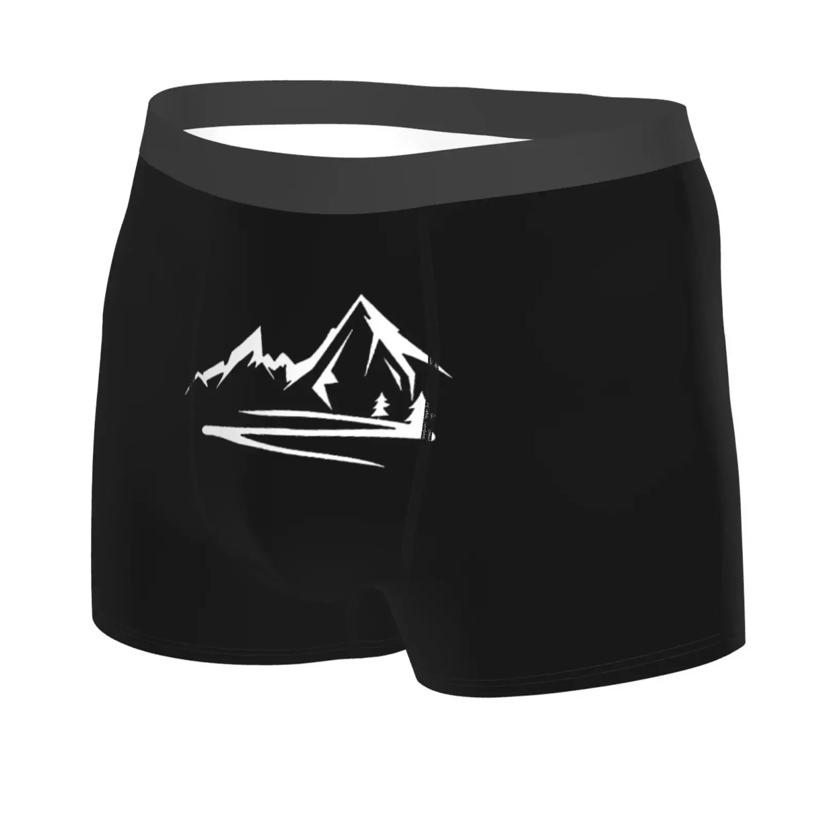 Humorous Mountain Adventure Print Man's Boxer Briefs Breathable Funny Underwear High Quality Print Shorts Gift Idea