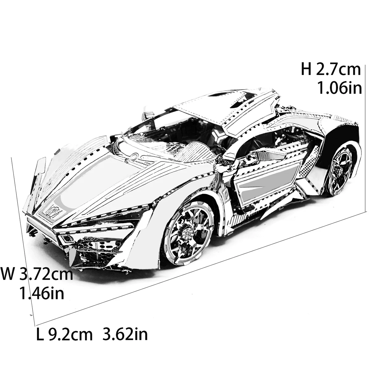 Supercar-rompecabezas de Metal 3D, kits de modelos DIY, rompecabezas cortado con láser, juguete para niños