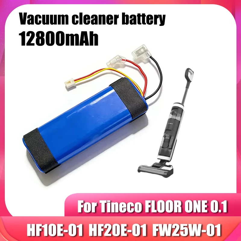 21.6V 12800mAh, for Tineco FLOOR ONE 1.0 HF10E-01 HF20E-01 S3-01 Vacuum Cleaner Battery Replacement