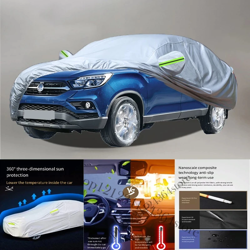 

ForSsangYong-Musso Auto Anti snow Anti dust Anti-uv Anti peeling paint And Anti Rainwater 210t car cover Car cover protection