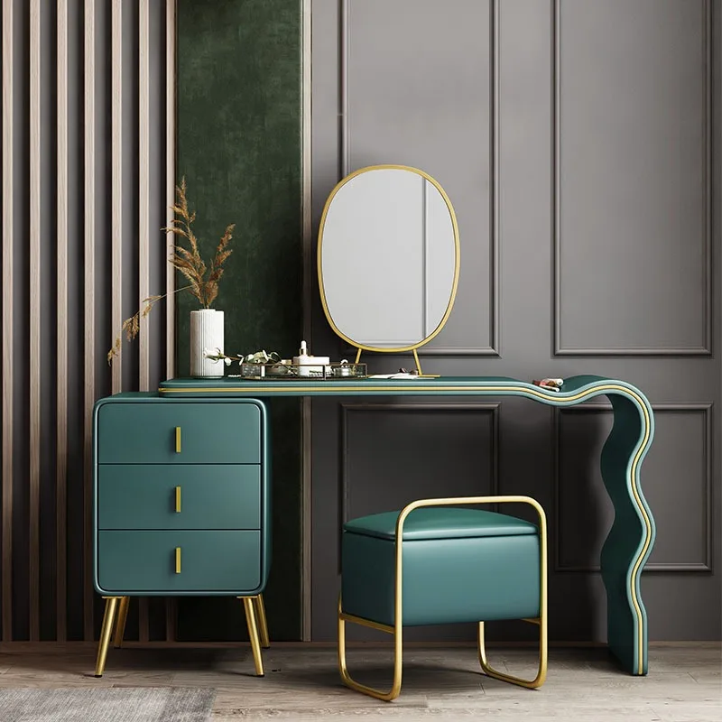 Post-modern light luxury dressing table, wind bedroom small apartment storage cabinet integrated modern simple dressing table