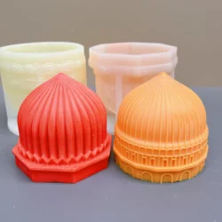 3D Castle Candle Silicone Mold Castle Resin Concrete Cement Gypsum Mold Cultural Domes Silicone Famous Build Mold Soy Wax Mould