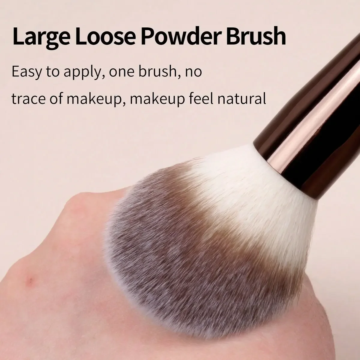 Set professionale di pennelli per trucco viso a doppia testa, pennello per cipria, pennello per fard, strumenti per trucco con fibra morbida per un facile trasporto, pennello