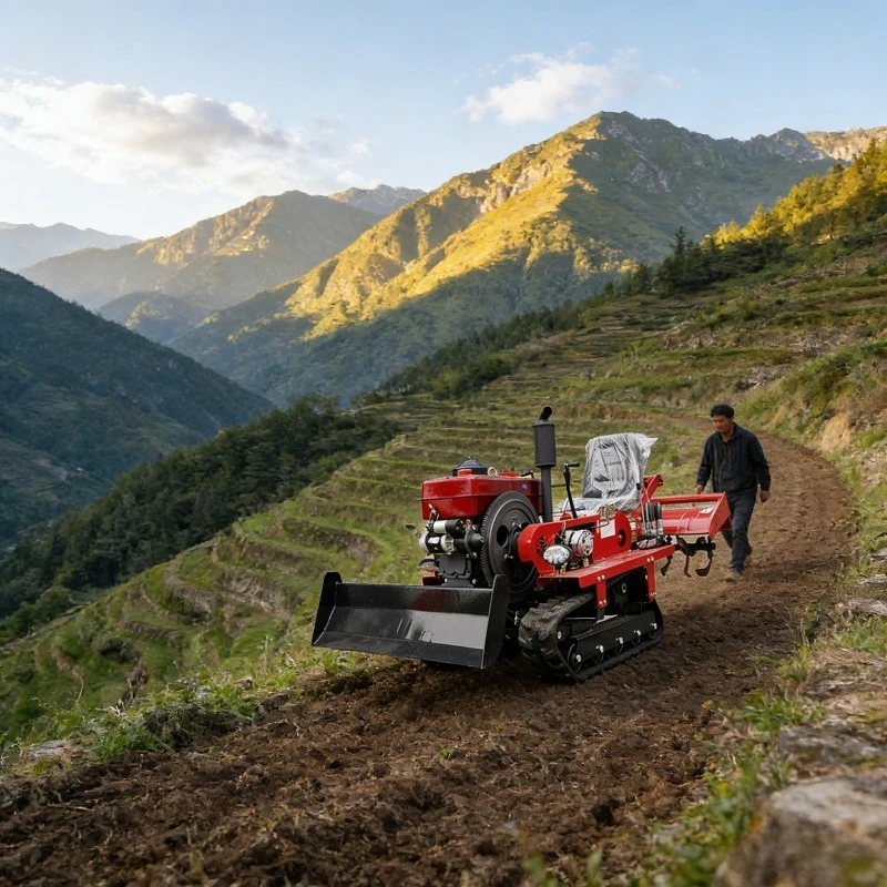 35HP 25HP Tracked Riding Micro-Tiller Rotary Tiller | Multi-Functional for Orchard, Flood & Drought Fields