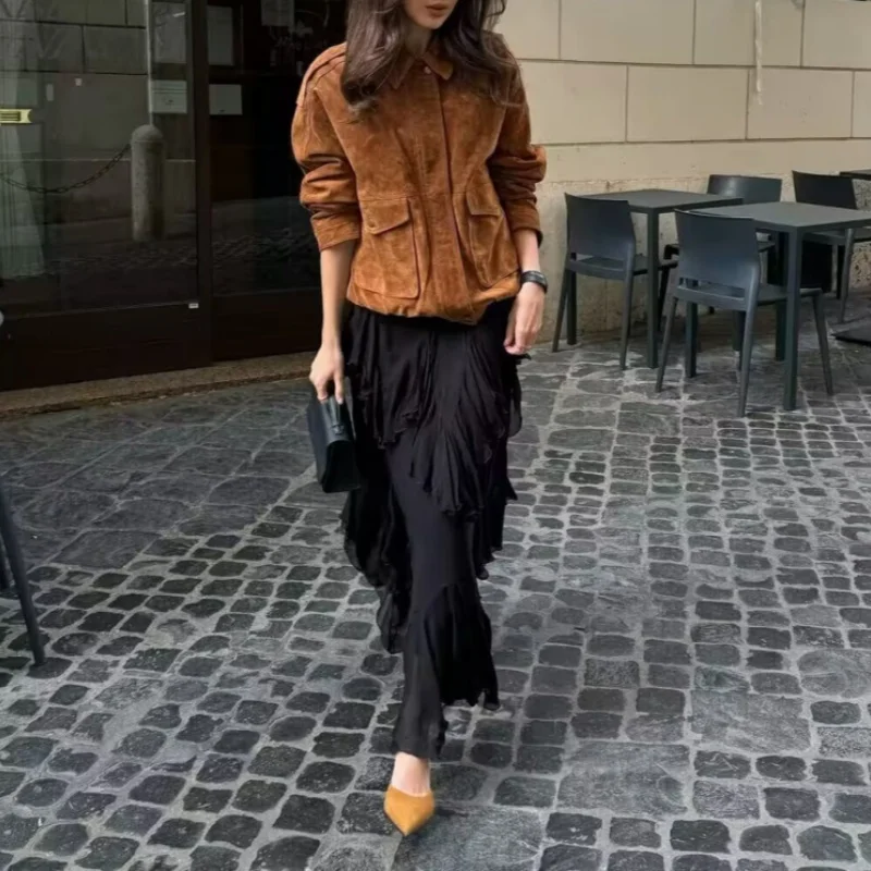 Guobioziy 2026 Women's New Suede Fleece Casual Jacket Stylish and Versatile Elegant and Comfortable