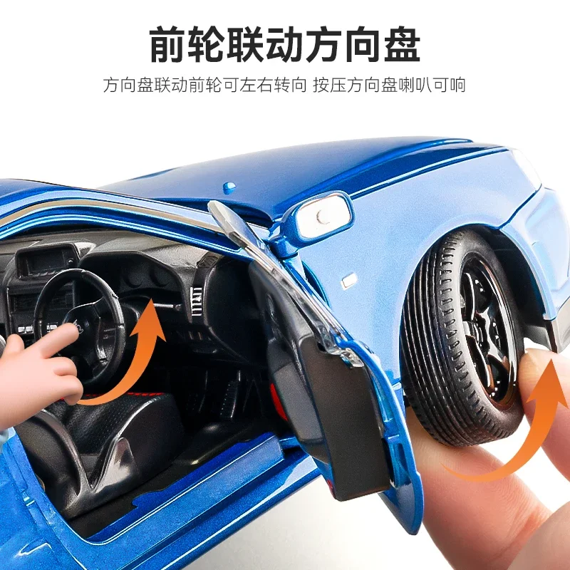 The Fast & Furious Simulation Nissan Skyline GT R34  Alloy Supercar Model Collective Miniature Voiture Diecast Toy Vehicle Boy