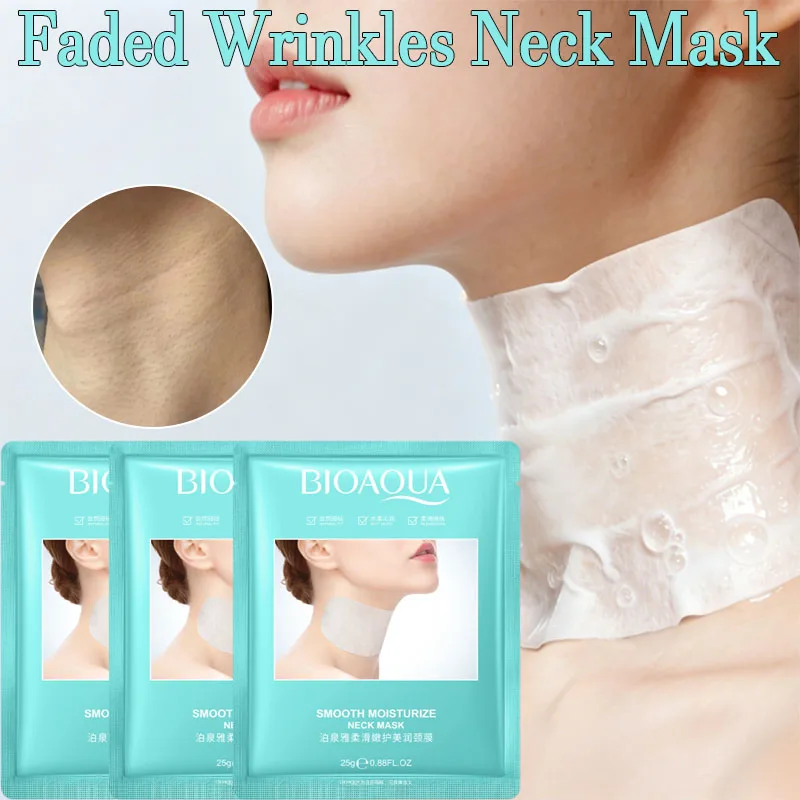 BIOAQUA Faded Wrinkles Neck Mask Lifting Firming  Moisturizing Brightening Skincare Collagen Neck Masks Korean Skincare Products