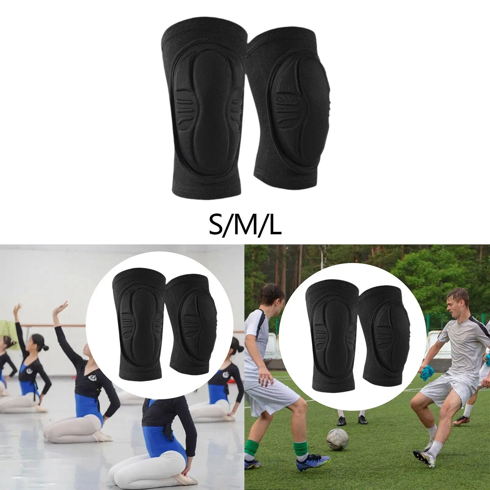 High Density Sponge Knee Sleeve Shock Absorbing Knee Protector for Cycling Soccer Basketball
