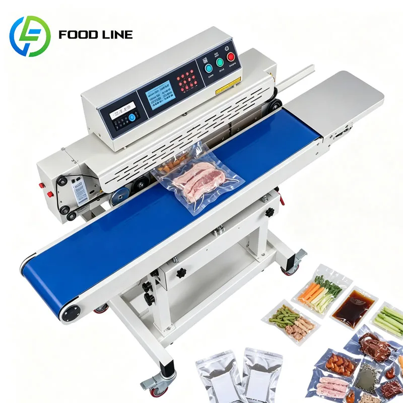 Band Sealer Machine Continuous Vacuum Sealer for Aluminum Foil Plastic Pouch Packing Customized