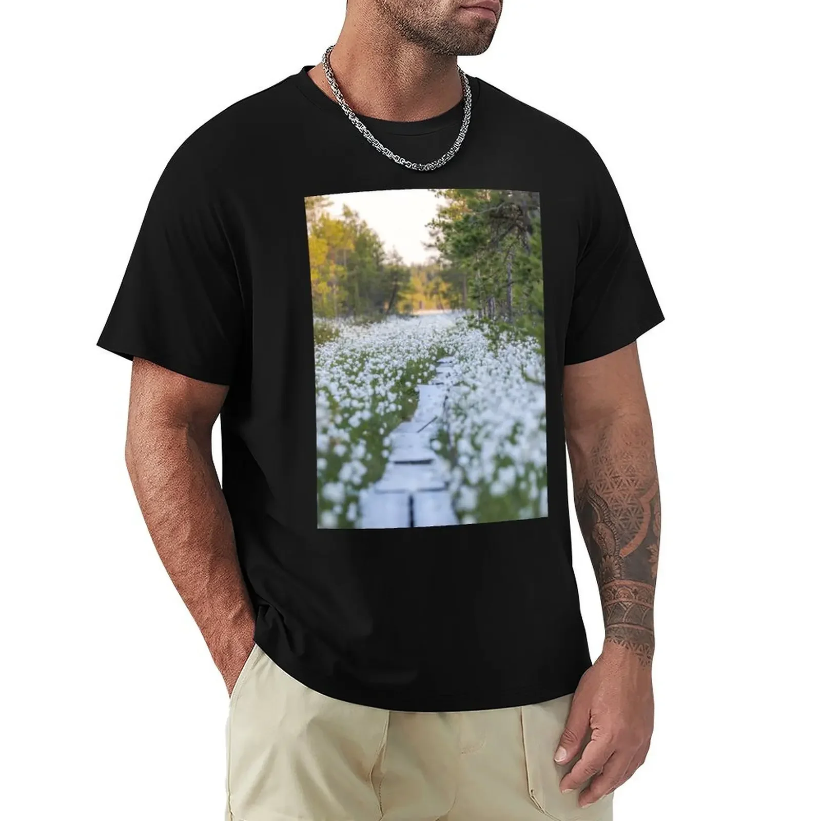 Marsh landscape T-Shirt anime t shirts customs summer clothes mens graphic t-shirts funny