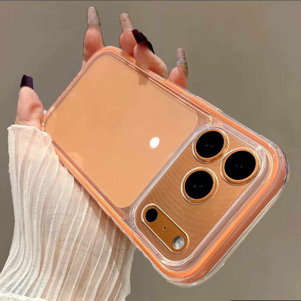 Clear Shockproof Bumper Case - Coque transparente antichoc couleur bonbon, étui