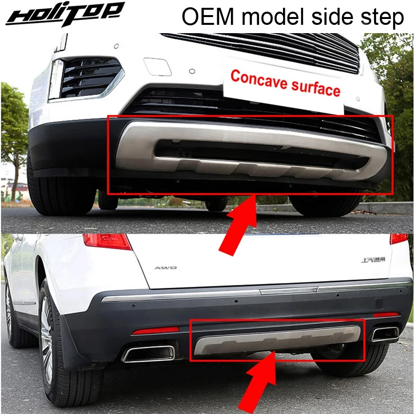 

New arrival front&rear bumper guard cover bumper protector for Cadillac XT5 2017 2018 2019, 304 stainless steel,upgraded